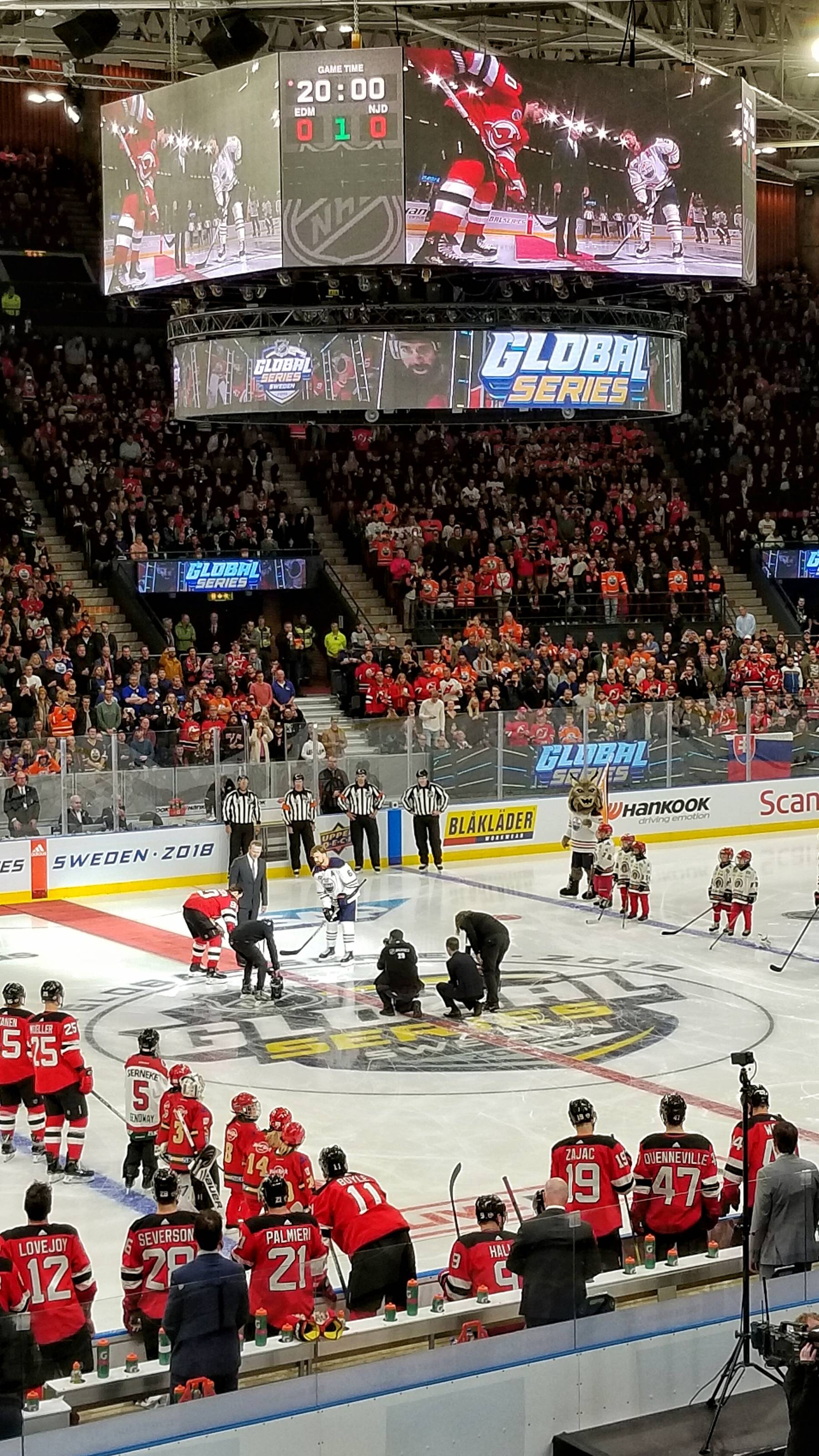 NHL Global Series Sweden: Edmonton Oilers vs New Jersey Devils